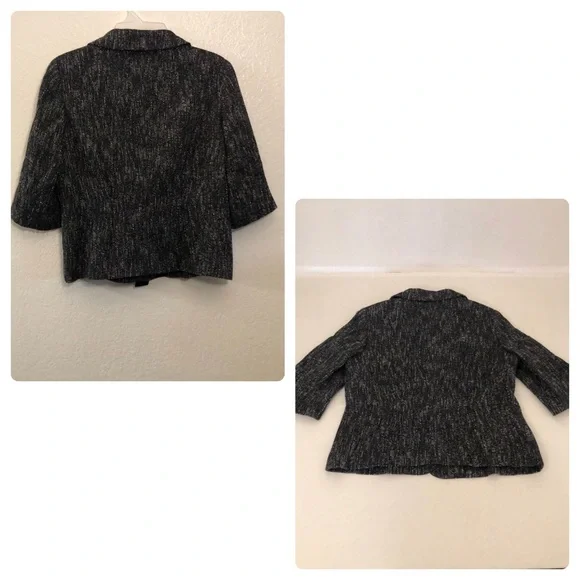 TALBOTS Petites Charcoal Tweed Jacket Blazer/Preowned - Picture 12 of 17